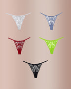Curvvvy® BlossomLace – Tanga de encaje bordado francés y diseño transparente
