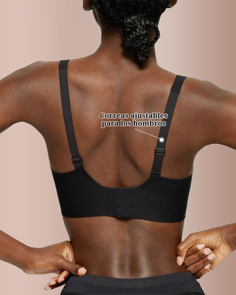 Brasier sin varilla y sin costuras con escote en V