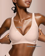 Brasier sin varilla y sin costuras con escote en V