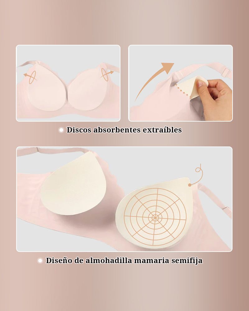 Brasier sin varilla y sin costuras con escote en V