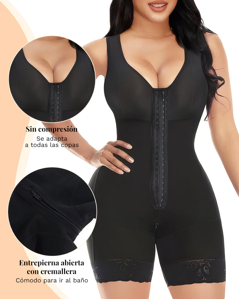 Faja moldeadora con broches y cremallera inferior