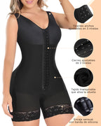 Faja moldeadora con broches y cremallera inferior