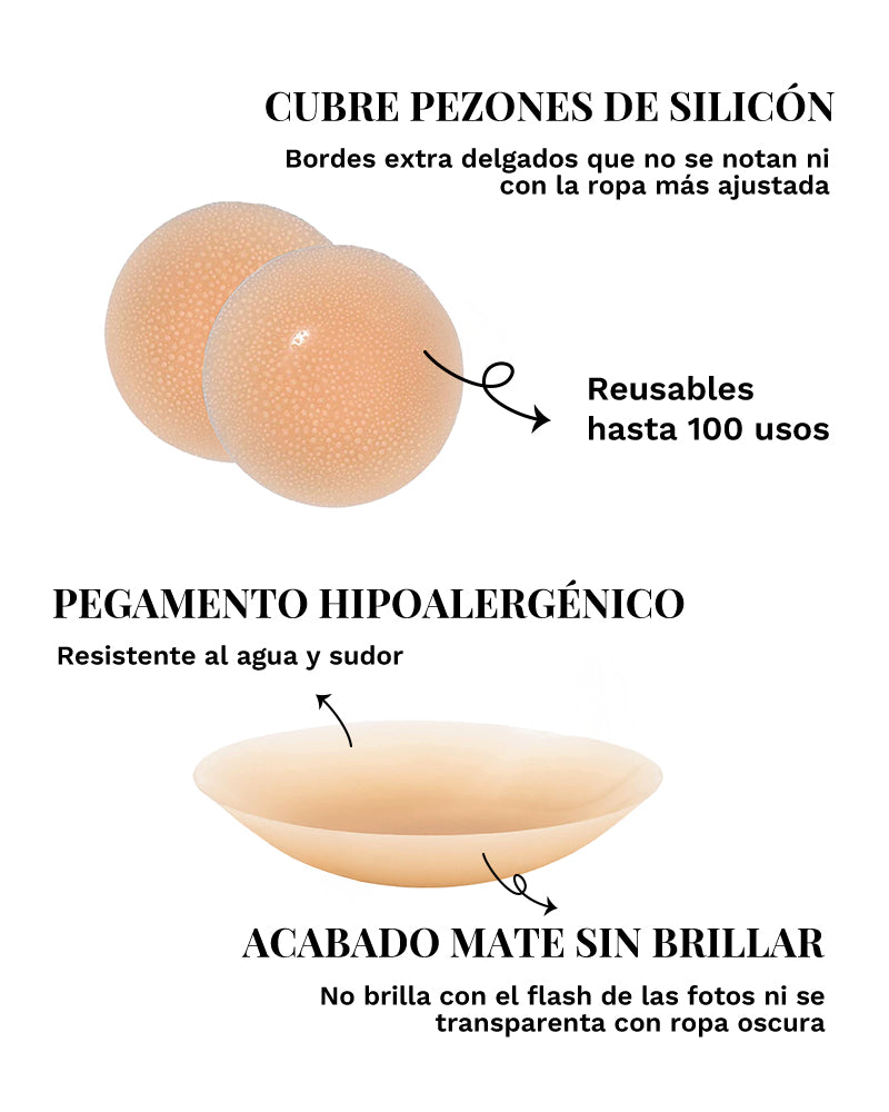 Cubrepezones Invisibles Transpirables Cómodos Sin Pegamento