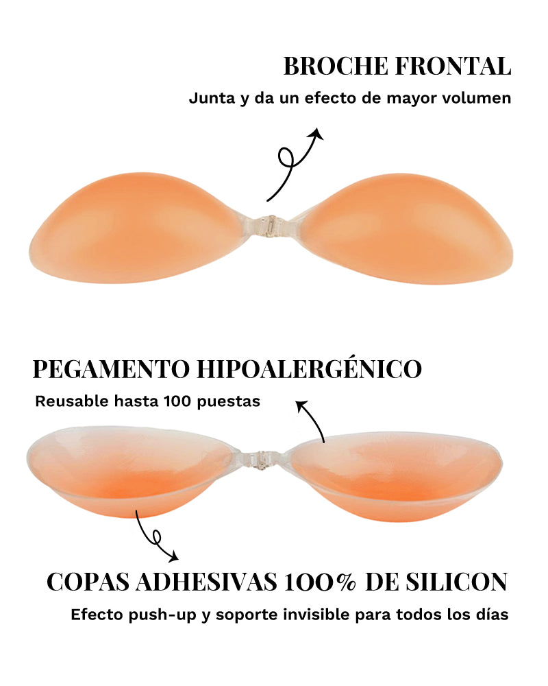 Curvvvy LiftUp – Pezoneras de silicona push-up invisibles para escote profundo