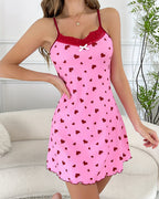 Curvvvy HeartLace – Camisón rosa con encaje y corazones 💗