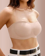 Curvvvy® Sujetador Bandeau Acolchado sin Aros