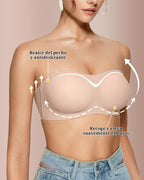 Curvvvy® Sujetador Bandeau Acolchado sin Aros