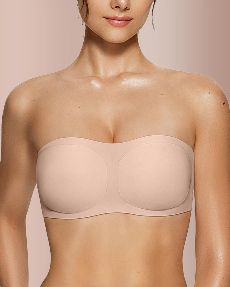 Curvvvy® Sujetador Bandeau Acolchado sin Aros