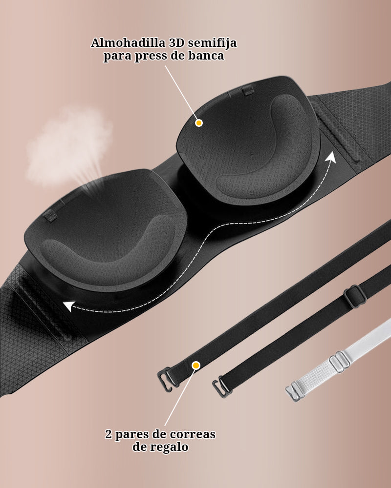 Curvvvy® Sujetador Bandeau Acolchado sin Aros