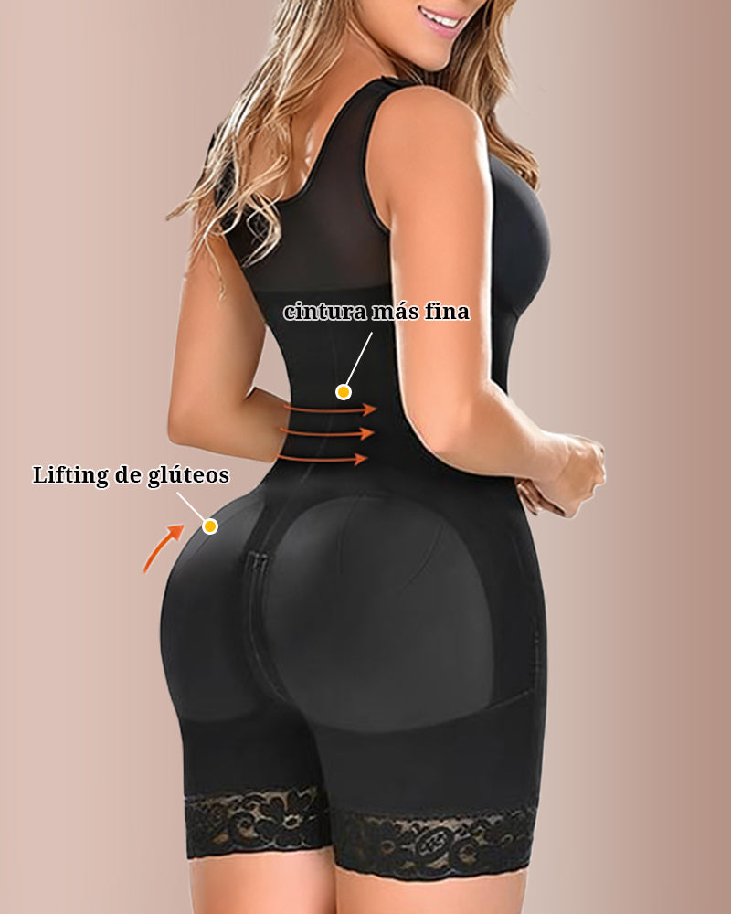 Faja moldeadora con broches y cremallera inferior