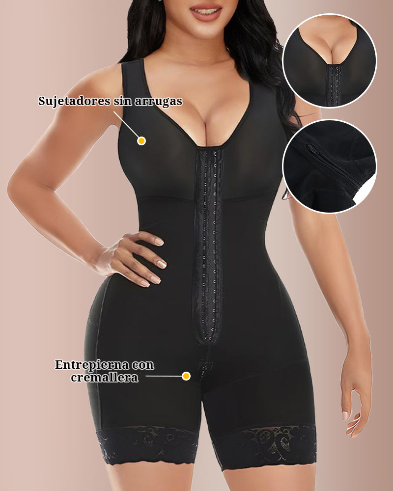 Faja moldeadora con broches y cremallera inferior