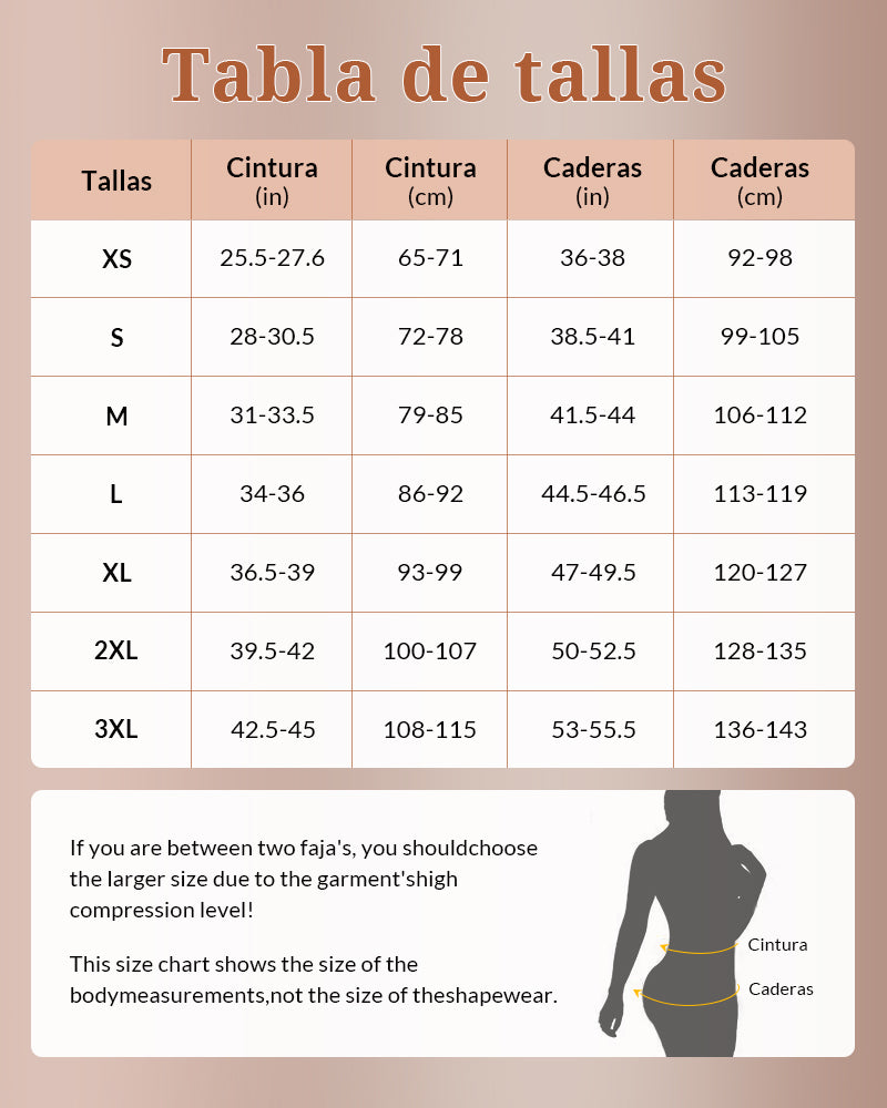 Faja moldeadora con broches y cremallera inferior