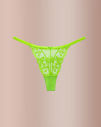 Curvvvy® BlossomLace – Tanga de encaje bordado francés y diseño transparente