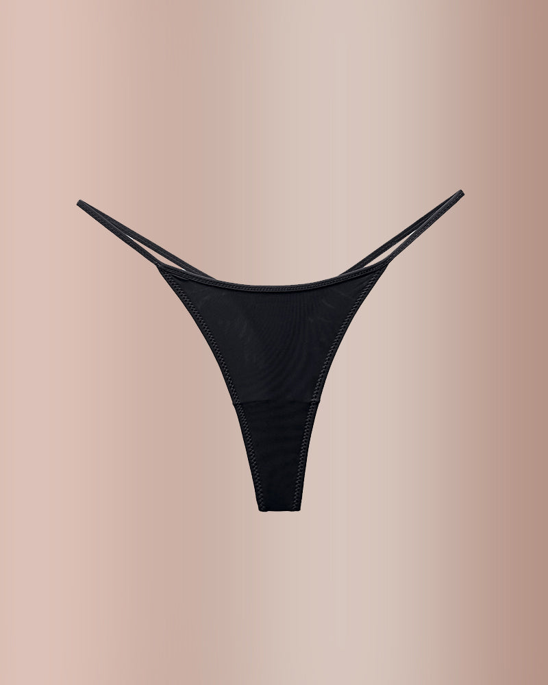 Curvvvy® ForLove – Tanga básica de tiras finas con estampado