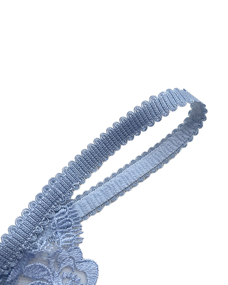 Curvvvy® BlossomLace – Tanga de encaje bordado francés y diseño transparente